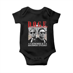 Trump Elon DOGE Baby Onesie Department of Government Efficiency TS09 Black Print Your Wear