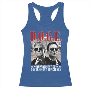 Trump Elon DOGE Racerback Tank Top Department of Government Efficiency TS09 Royal Blue Print Your Wear