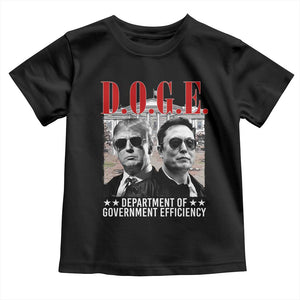Trump Elon DOGE Toddler T Shirt Department of Government Efficiency TS09 Black Print Your Wear