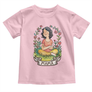 Mother's Day Mama Picture Toddler T Shirt TS09 Light Pink Print Your Wear