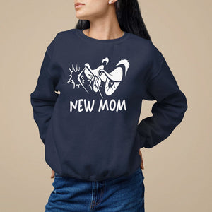Mother's Day Sweatshirt New Mom Funny Eyes Need More Sleep TS09 Navy Printyourwear