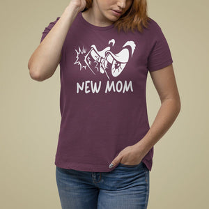 Mother's Day T Shirt For Women New Mom Funny Eyes Need More Sleep TS09 Maroon Printyourwear