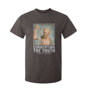 Funny Greek Philosophy Socrates T Shirt For Kid Corrupting The Youth Philosopher TS09 Dark Chocolate Print Your Wear