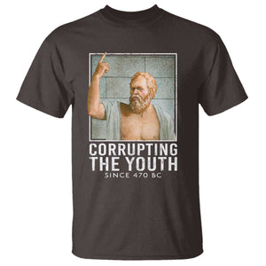 Funny Greek Philosophy Socrates T Shirt Corrupting The Youth Philosopher TS09 Dark Chocolate Print Your Wear