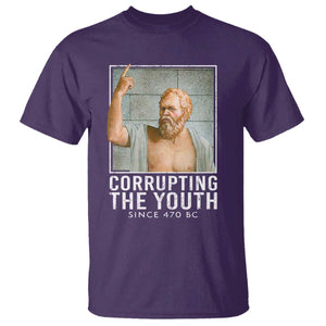 Funny Greek Philosophy Socrates T Shirt Corrupting The Youth Philosopher TS09 Purple Print Your Wear