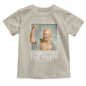 Funny Greek Philosophy Socrates Toddler T Shirt Corrupting The Youth Philosopher TS09 Sand Print Your Wear