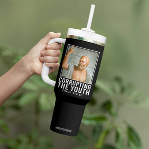 Funny Greek Philosophy Socrates Tumbler With Handle Corrupting The Youth Philosopher TS09 Print Your Wear