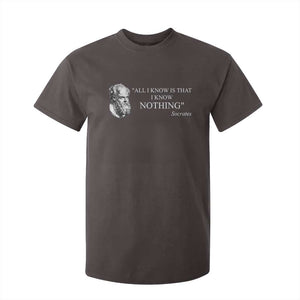Greek Philosophy Socrates T Shirt For Kid All I Know Is That I Know Nothing TS09 Dark Chocolate Print Your Wear