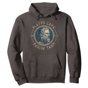 Greek Philosophy Plato Hoodie Platos Cave Rescue Team TS09 Dark Chocolate Print Your Wear