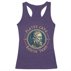 Greek Philosophy Plato Racerback Tank Top Platos Cave Rescue Team TS09 Purple Print Your Wear