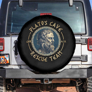 Greek Philosophy Plato Spare Tire Cover Platos Cave Rescue Team TS09 No hole Black Print Your Wear