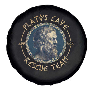 Greek Philosophy Plato Spare Tire Cover Platos Cave Rescue Team TS09 Print Your Wear