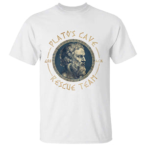 Greek Philosophy Plato T Shirt Platos Cave Rescue Team TS09 White Print Your Wear