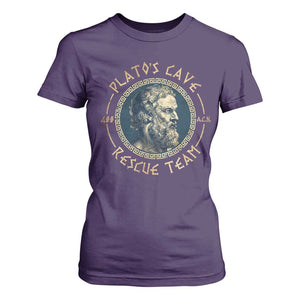 Greek Philosophy Plato T Shirt For Women Platos Cave Rescue Team TS09 Purple Print Your Wear
