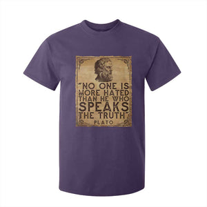 Greek Philosophy Plato T Shirt For Kid No One Is More Hated Than He Who Speaks The Truth TS09 Purple Print Your Wear