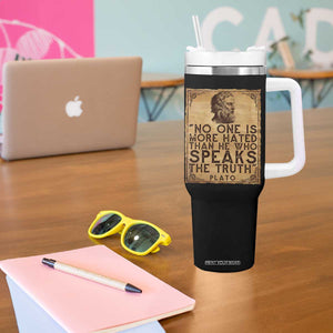 Greek Philosophy Plato Tumbler With Handle No One Is More Hated Than He Who Speaks The Truth TS09 Print Your Wear