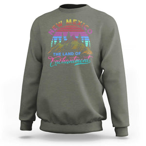New Mexico Sweatshirt The Land Of Enchantment USA Outdoor TS09 Military Green Print Your Wear