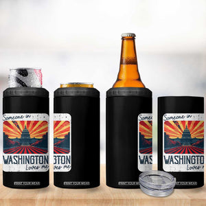 Someone In Washington Loves Me 4 in 1 Can Cooler Tumbler U.S. Capitol Building DC TS09 Print Your Wear