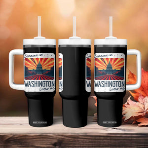 Someone In Washington Loves Me Tumbler With Handle U.S. Capitol Building DC TS09 Print Your Wear