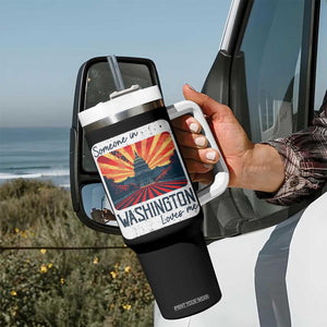 Someone In Washington Loves Me Tumbler With Handle U.S. Capitol Building DC TS09 Print Your Wear