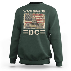Washington DC Lover U.S. Capitol Building Sweatshirt TS09 Dark Forest Green Print Your Wear