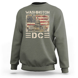 Washington DC Lover U.S. Capitol Building Sweatshirt TS09 Military Green Print Your Wear