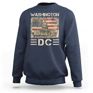 Washington DC Lover U.S. Capitol Building Sweatshirt TS09 Navy Print Your Wear
