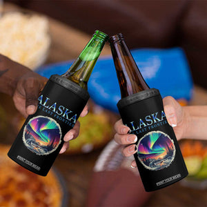 Alaska Aurora 4 in 1 Can Cooler Tumbler The Last Frontier Polar Bear TS09 Print Your Wear