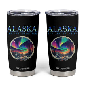Alaska Aurora Tumbler Cup The Last Frontier Polar Bear TS09 Black Print Your Wear
