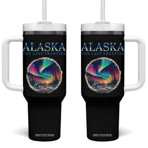 Alaska Aurora Tumbler With Handle The Last Frontier Polar Bear TS09 One Size: 40 oz Black Print Your Wear