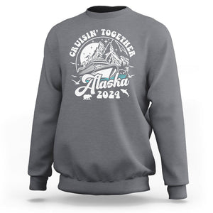 Cruisin' Together Alaska 2024 Cruise Trip Sweatshirt TS09 Charcoal Print Your Wear