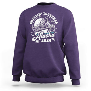 Cruisin' Together Alaska 2024 Cruise Trip Sweatshirt TS09 Purple Print Your Wear
