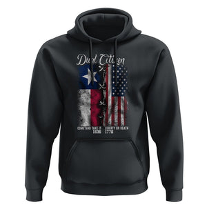 Dual Citizen Texan American Hoodie TS09 Black Print Your Wear