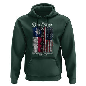 Dual Citizen Texan American Hoodie TS09 Dark Forest Green Print Your Wear