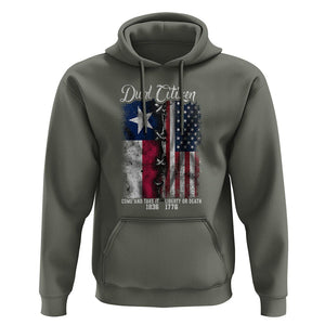 Dual Citizen Texan American Hoodie TS09 Military Green Print Your Wear