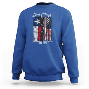 Dual Citizen Texan American Sweatshirt TS09 Royal Blue Print Your Wear