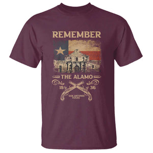 Texas T Shirt Remember The Alamo San Antonio 1836 TS09 Maroon Print Your Wear