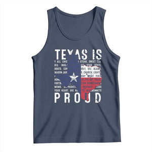 Texas Tank Top Proud Taxan List Of Words That Describe Texas TS09 Navy Print Your Wear
