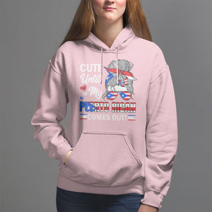Cute Until My Puerto Rican Comes Out Messy Bun Women Girl Hoodie TS09 Light Pink Print Your Wear