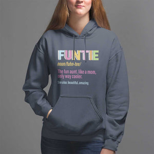 Funny Aunt Hoodie Funtie The Fun Aunt Like A Mom Only Way Cooler TS09 Navy Print Your Wear