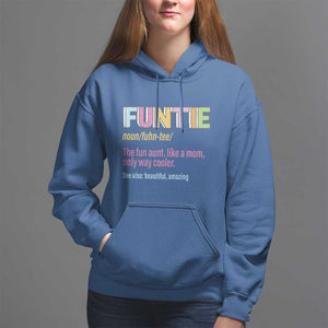 Funny Aunt Hoodie Funtie The Fun Aunt Like A Mom Only Way Cooler TS09 Royal Blue Print Your Wear