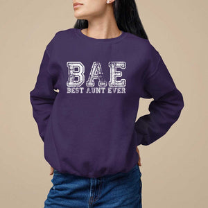 Best Aunt Ever Aunts Day Auntie Sweatshirt TS09 Purple Print Your Wear