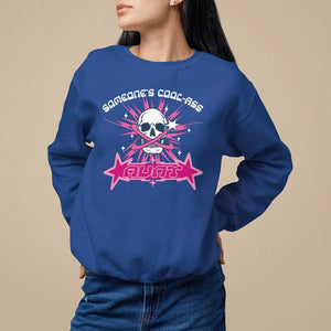 Auntie Club Sweatshirt Someone's Cool Ass Aunt Skeleton Y2K TS09 Royal Blue Print Your Wear