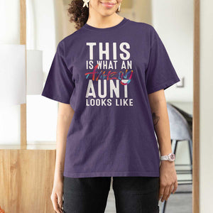 Funny Auntie T Shirt For Women This is What an Amazing Aunt Looks Like TS09 Purple Print Your Wear