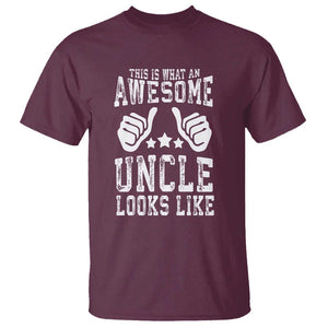 Funny Uncle T Shirt This is What an Awesome Uncle Looks Like TS09 Maroon Print Your Wear