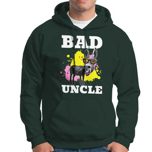 Funny BADASS Uncle Pun Hoodie TS09 Dark Forest Green Print Your Wear