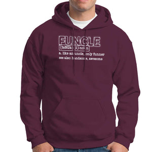 Funny Uncle Hoodie Funcle Funner Handsome Awesome TS09 Maroon Print Your Wear