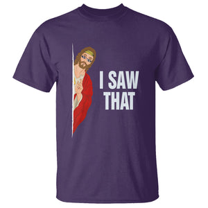 Funny Jesus Meme I Saw That Christian T Shirt TS09 Purple Printyourwear