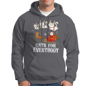 Christmas Hoodie Cats For Everybody Santa Cat Reindeer Xmas TS09 Charcoal Print Your Wear