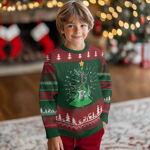 Rockin' Christmas Tree For Guitarist Music Lover Ugly Christmas Sweater TS09 Christmas Print Your Wear